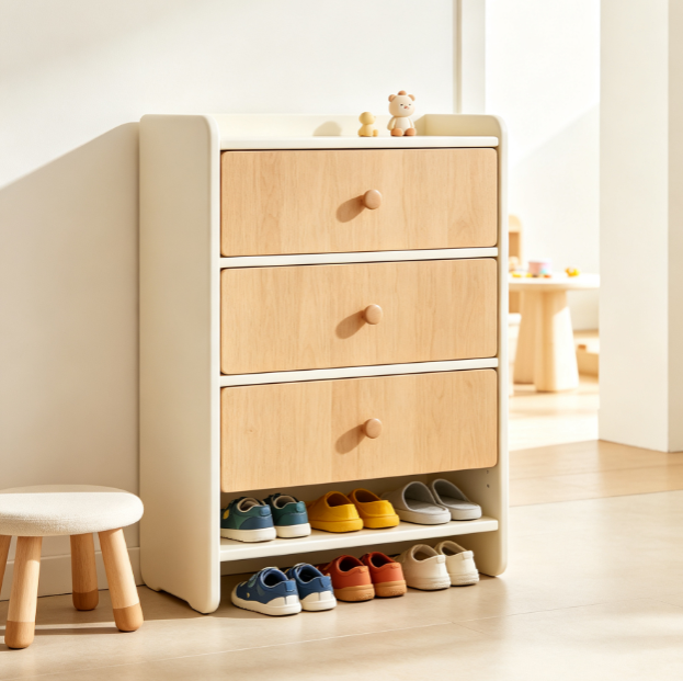 Multifunctional children's shoe storage cabinet