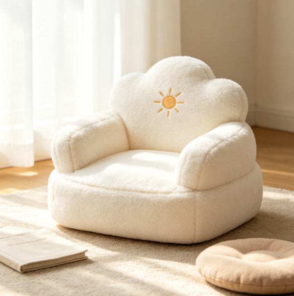 Small fabric sofa/lounger for children